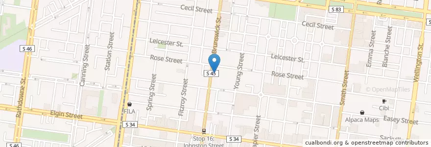 Mapa de ubicacion de Kommune Canteen en Австралия, Виктория, City Of Yarra.