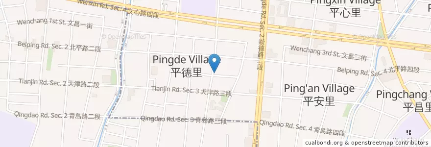 Mapa de ubicacion de 鵝再來 en Taiwán, Taichung, 北屯區, 北區.