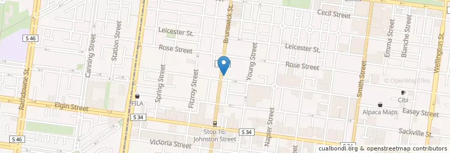 Mapa de ubicacion de django django en Australia, Victoria, City Of Yarra.