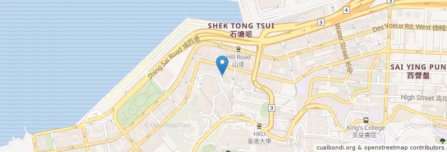 Mapa de ubicacion de 桃源川粵小廚 en China, Guangdong, Hong Kong, Pulau Hong Kong, Wilayah Baru, 中西區 Central And Western District.