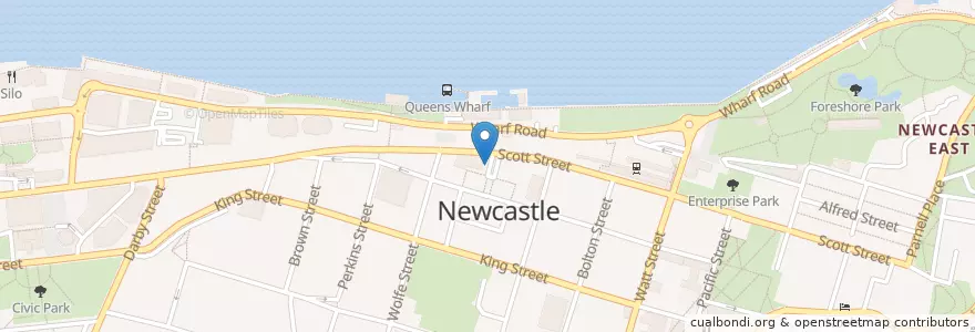 Mapa de ubicacion de The Basement en Austrália, Nova Gales Do Sul, Newcastle City Council, Newcastle-Maitland.