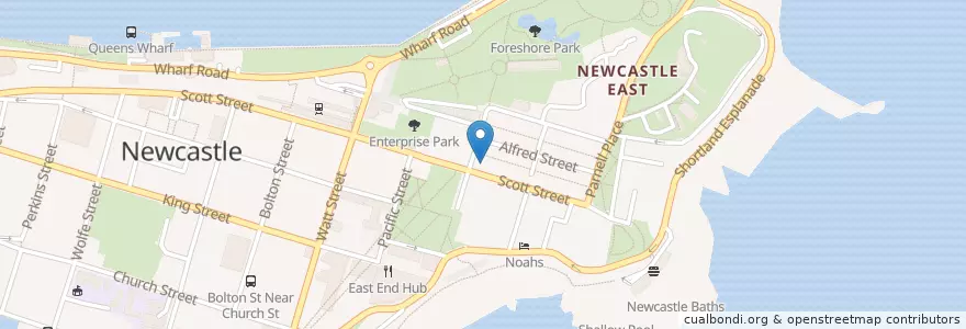 Mapa de ubicacion de The Grain Store en Australien, Neusüdwales, Newcastle-Maitland.