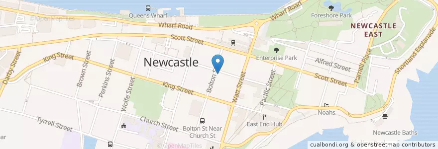 Mapa de ubicacion de Vault 73 en 오스트레일리아, New South Wales, Newcastle-Maitland.