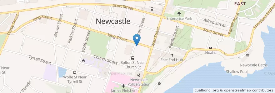 Mapa de ubicacion de Bolton Street Pantry en Austrália, Nova Gales Do Sul, Newcastle-Maitland.