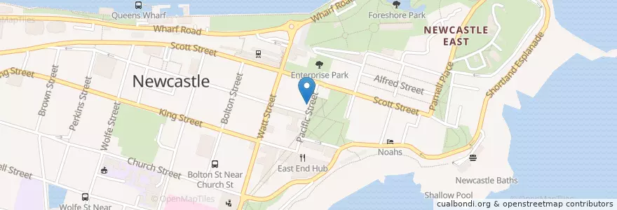 Mapa de ubicacion de Supper Lane en 澳大利亚, 新南威尔士州, Newcastle-Maitland.