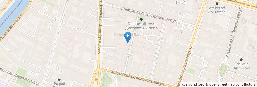 Mapa de ubicacion de Детский сад №112 en Russie, District Fédéral Du Nord-Ouest, Oblast De Léningrad, Saint-Pétersbourg, Центральный Район.
