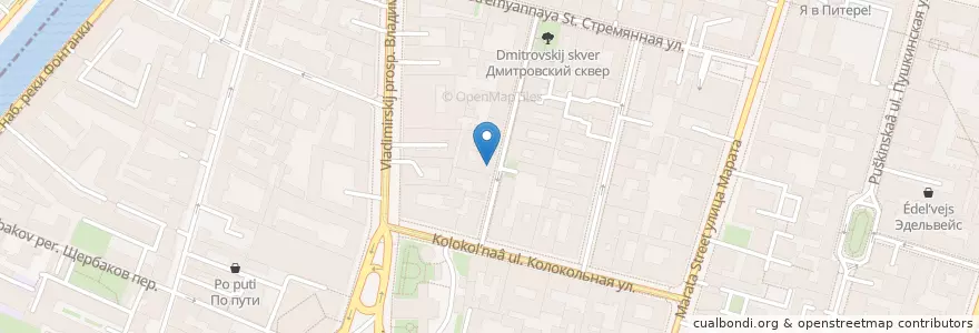 Mapa de ubicacion de Секс.рф en Russia, Северо-Западный Федеральный Округ, Oblast' Di Leningrado, San Pietroburgo, Центральный Район.