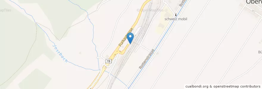 Mapa de ubicacion de buffet de la gare en 瑞士, Valais/Wallis, Goms, Obergoms.