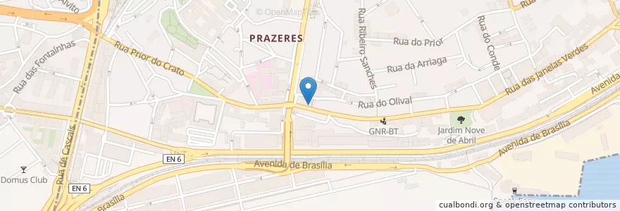 Mapa de ubicacion de 3 Amigos en پرتغال, Área Metropolitana De Lisboa, Lisboa, Grande Lisboa, لیسبون, Estrela.