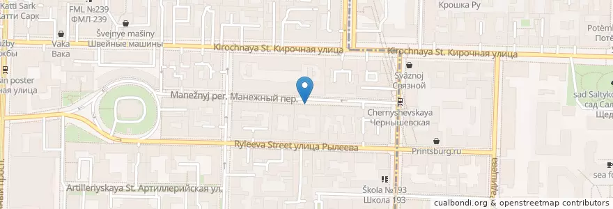 Mapa de ubicacion de Дом Гнома en Russland, Föderationskreis Nordwest, Oblast Leningrad, Sankt Petersburg, Центральный Район, Литейный Округ.