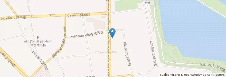 Mapa de ubicacion de 北京银行 en China, Jiangsu, Nanjing, 玄武区.