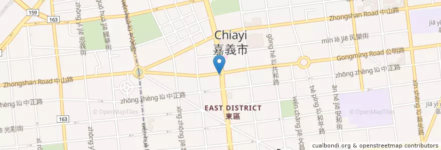 Mapa de ubicacion de 宏益包子 en 臺灣, 臺灣省, 嘉義市, 嘉義縣, 東區.