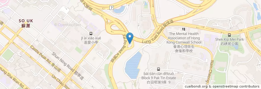 Mapa de ubicacion de Feoso en 中国, 广东省, 香港 Hong Kong, 九龍 Kowloon, 新界 New Territories, 深水埗區 Sham Shui Po District.