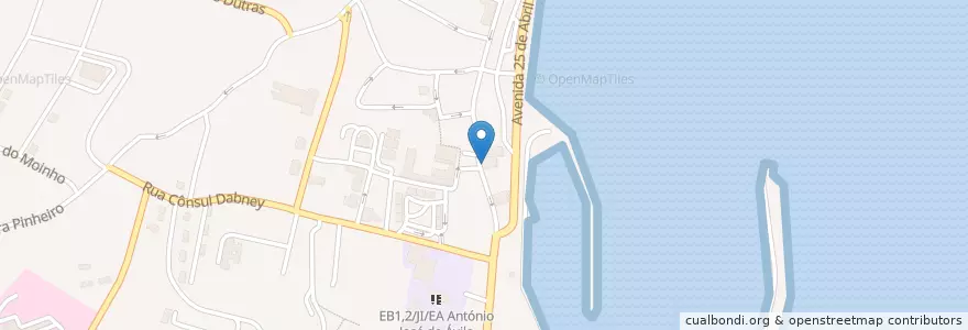 Mapa de ubicacion de Banco de Artistas en Portugal, Azoren, Faial, Horta.