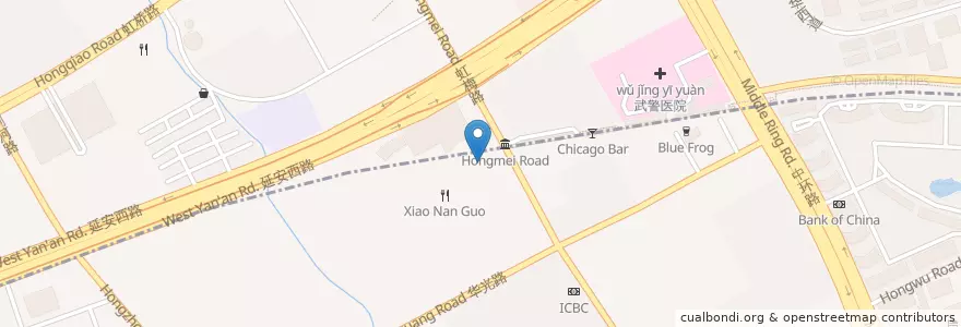 Mapa de ubicacion de Livehouse en 中国, 上海市, 长宁区.