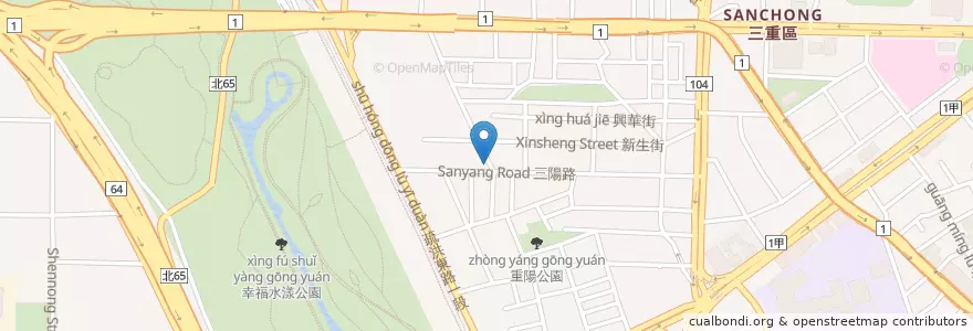 Mapa de ubicacion de 文中小停車場 en Taiwan, 新北市.
