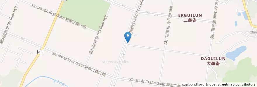 Mapa de ubicacion de 輕軌淡海新市鎮站 en 타이완, 신베이 시, 단수이 구.