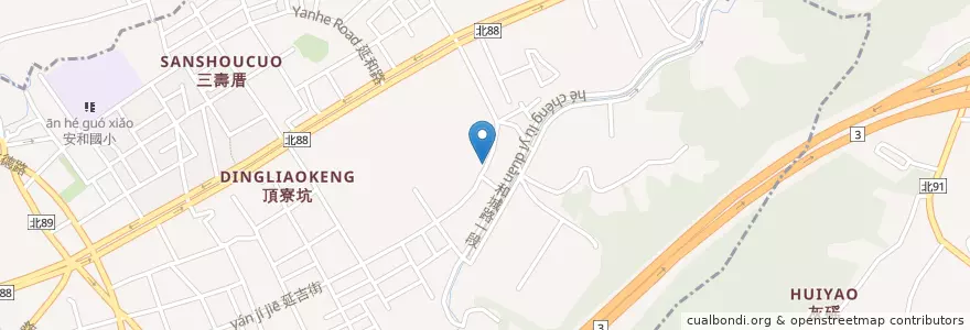 Mapa de ubicacion de 延吉街47巷口 en Taiwan, 新北市, 中和區, 土城區.