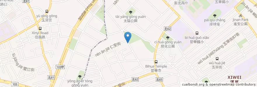 Mapa de ubicacion de 碧華公園(集勇街) en Taiwan, 新北市.