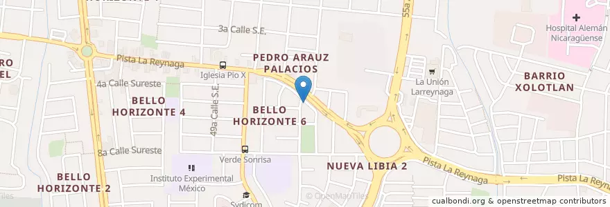 Mapa de ubicacion de Sr. Bruce Lii en Никарагуа, Departamento De Managua, Managua (Municipio).