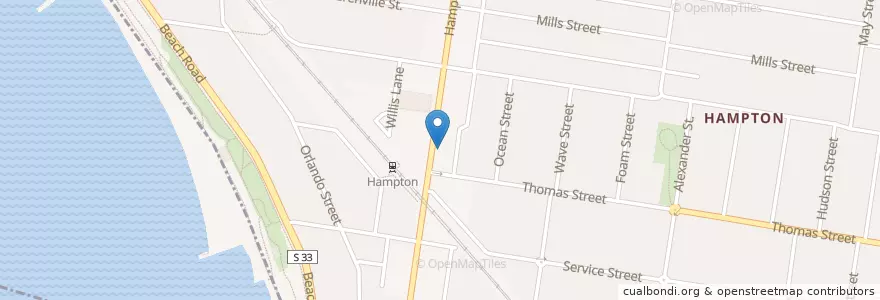 Mapa de ubicacion de Commonwealth Bank Hampton Branch en Австралия, Виктория, City Of Bayside.