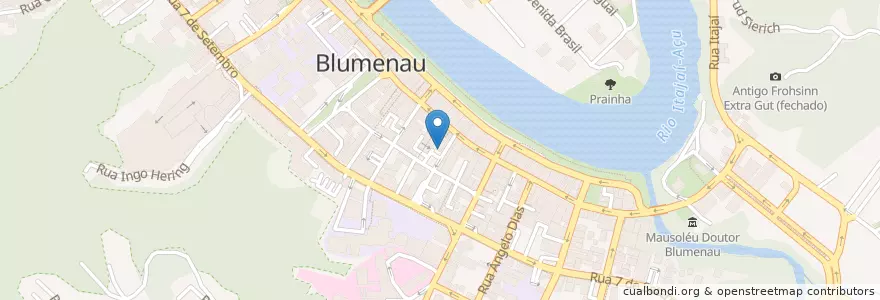 Mapa de ubicacion de Lemes Estética Automotiva en Brezilya, Güney Bölgesi, Santa Catarina, Região Geográfica Intermediária De Blumenau, Microrregião De Blumenau, Blumenau.