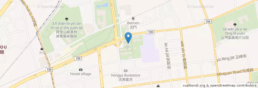 Mapa de ubicacion de 森咖啡 en 臺灣, 臺灣省, 嘉義市, 嘉義縣, 東區.