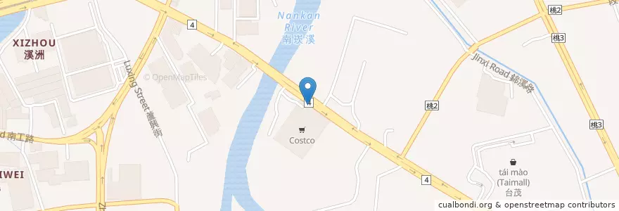 Mapa de ubicacion de 好市多南崁店 en Taïwan, Taoyuan, 蘆竹區.