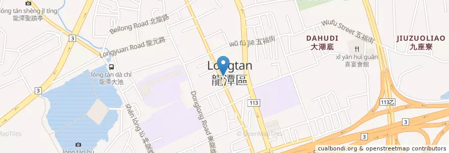 Mapa de ubicacion de 桃園市立圖書館龍潭分館 en 타이완, 타오위안 시, 룽탄 구.