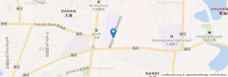 Mapa de ubicacion de 大忠停車場 en Tayvan, 桃園市, 八德區.