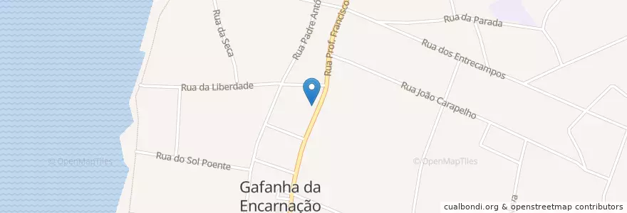 Mapa de ubicacion de Santander en 葡萄牙, Aveiro, Centro, Baixo Vouga, Ílhavo, Gafanha Da Encarnação.