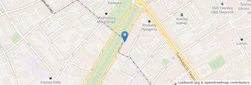 Mapa de ubicacion de Турандот en Rusia, Distrito Federal Central, Москва, Distrito Administrativo Central, Тверской Район.