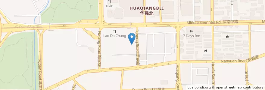 Mapa de ubicacion de 中国农业银行 en 中国, 广东省, 深圳市, 福田区.
