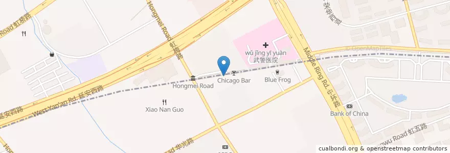 Mapa de ubicacion de 8088 Bar en Cina, Shanghai, Distretto Di Changning.