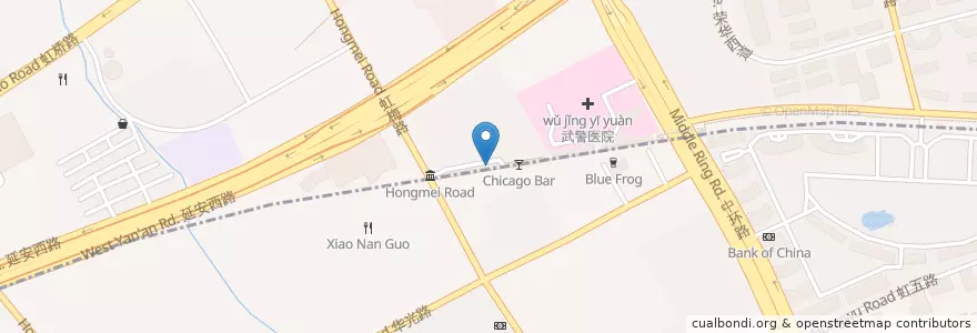 Mapa de ubicacion de Bqq House en Китай, Шанхай, Чаннин.