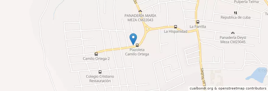 Mapa de ubicacion de Iglesia Pentecostal Unida Camilo Ortega en 尼加拉瓜, Departamento De Managua, Managua (Municipio).