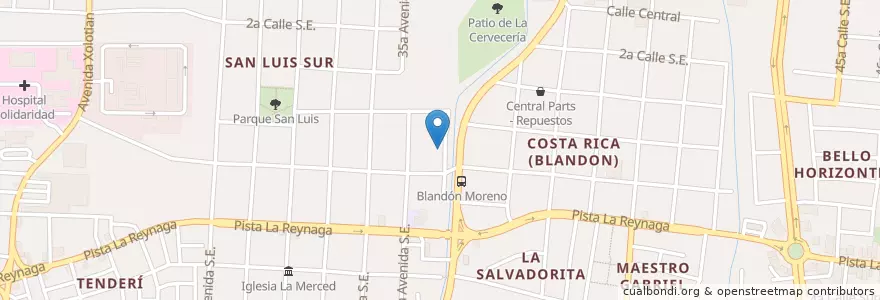 Mapa de ubicacion de Salón del Reino de los Testigos de Jehová en Nikaragua, Departamento De Managua, Managua (Municipio).