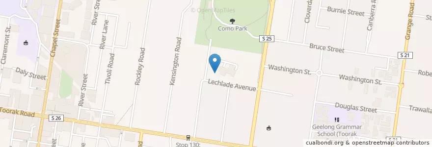 Mapa de ubicacion de Stables Cafe en オーストラリア, ビクトリア, City Of Stonnington.