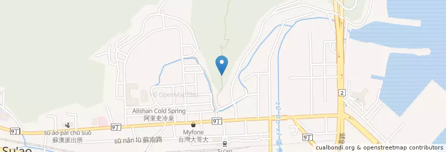 Mapa de ubicacion de 二星觀澳 en Taiwan, Provincia Di Taiwan, 宜蘭縣, 蘇澳鎮.