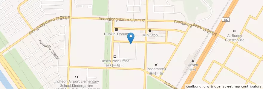 Mapa de ubicacion de Noodle & dumpling place en Corea Del Sur, Incheon, 중구, 운서동.