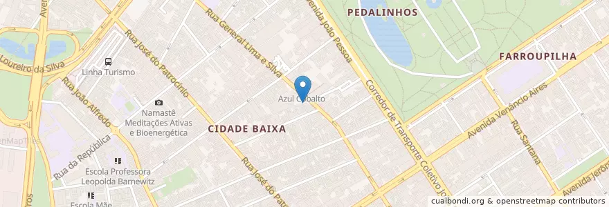 Mapa de ubicacion de Farmácia  Pague Menos en ブラジル, 南部地域, リオグランデ・ド・スル, Região Metropolitana De Porto Alegre, Região Geográfica Intermediária De Porto Alegre, Região Geográfica Imediata De Porto Alegre, ポルト・アレグレ.