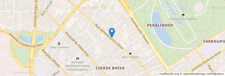 Mapa de ubicacion de Just Cold Creamery en 브라질, 남부지방, 히우그란지두술, Região Metropolitana De Porto Alegre, Região Geográfica Intermediária De Porto Alegre, Região Geográfica Imediata De Porto Alegre, 포르투알레그리.