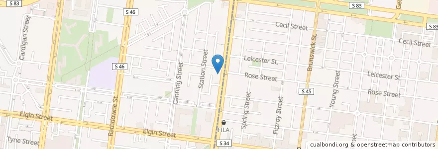 Mapa de ubicacion de Carlton Arts Centre Pottery School en Avustralya, Victoria.