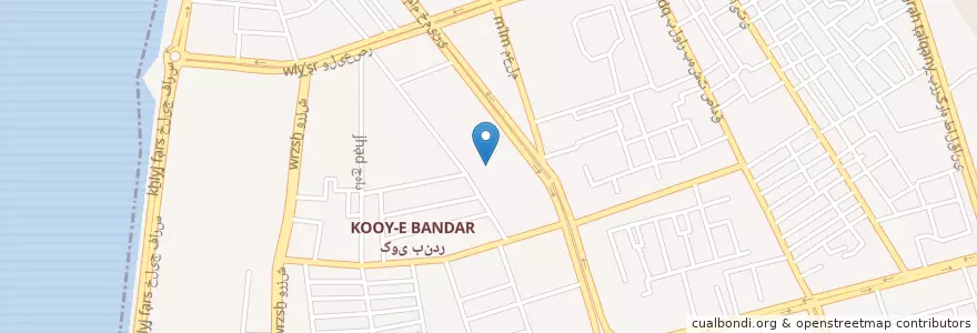 Mapa de ubicacion de مصلی نماز جمعه en Iran, Bouchehr, شهرستان بوشهر, بخش مرکزی شهرستان بوشهر, دهستان حومه بوشهر, بوشهر.