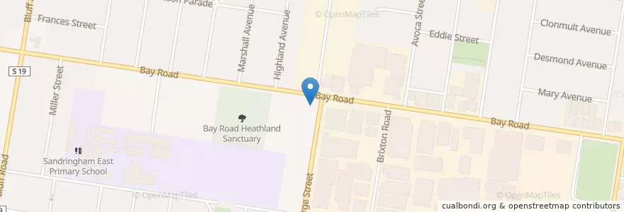 Mapa de ubicacion de Syndicate Room en オーストラリア, ビクトリア, City Of Bayside.