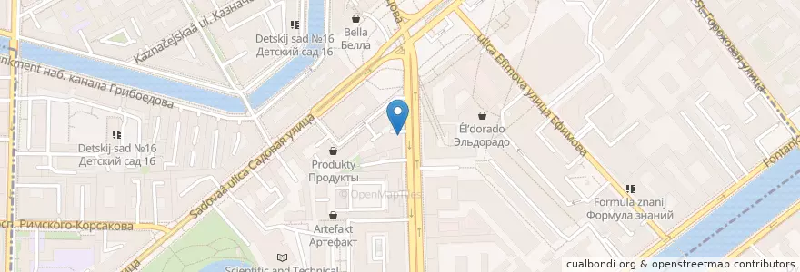 Mapa de ubicacion de Sberbank en Russia, Northwestern Federal District, Leningrad Oblast, Saint Petersburg, Адмиралтейский Район, Сенной Округ.