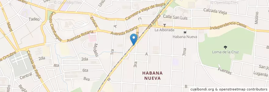 Mapa de ubicacion de Los Orlan en キューバ, La Habana.