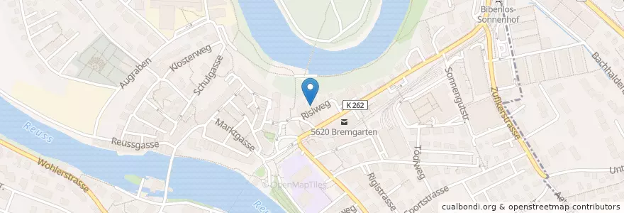 Mapa de ubicacion de Dr. med Ronnie Bachofner en İsviçre, Aargau, Bezirk Bremgarten, Bremgarten (Ag).