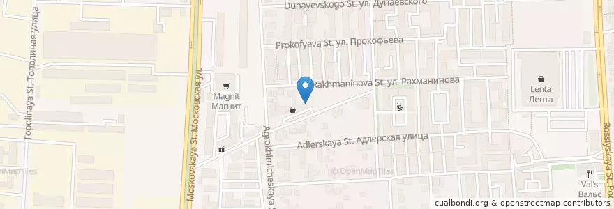 Mapa de ubicacion de Mangal Хаус en Rússia, Distrito Federal Do Sul, Krai De Krasnodar, Городской Округ Краснодар.