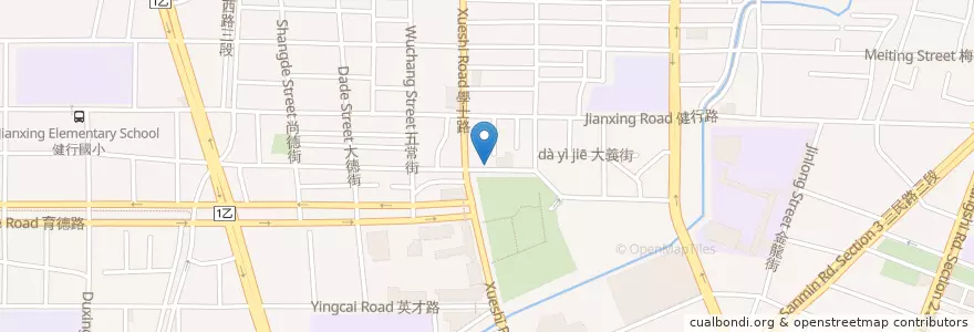 Mapa de ubicacion de 陳記阿嬤肉包 en Taiwán, Taichung, 北區.